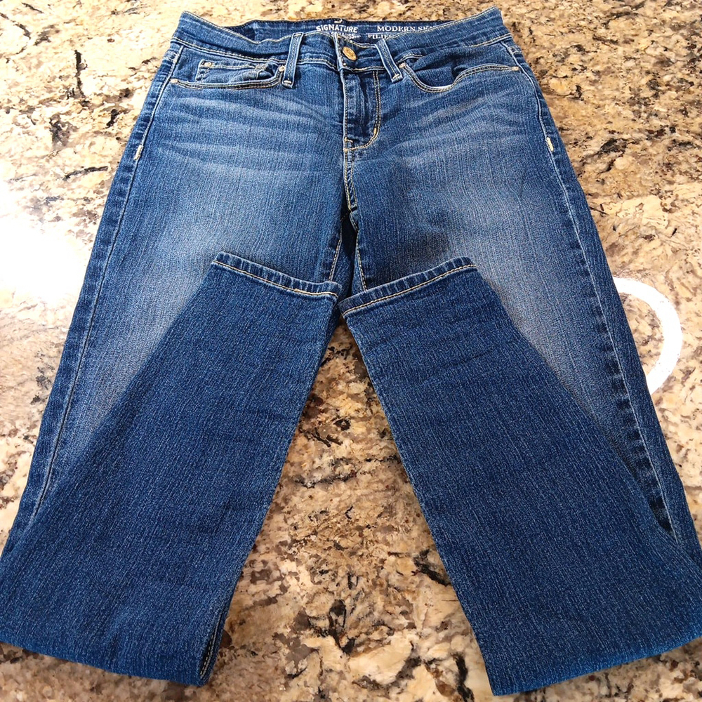 Size 27 X 28 Levi Strauss Signature Modern Skinny Womens Blue Jeans Good Cond.